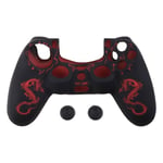 Étui En Silicone Pour Manette De Jeu Dragon Chinois + 2 Capuchons De Joystick Pour Manette Ps4