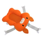 Baby Bath Support Cushion Soft Baby Bathtub Mat Orange Pig Comfort Bathtub