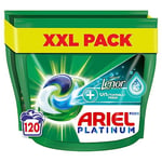 Ariel All-in-1 PODS Washing Liquid Laundry Detergent Tablets/Capsules, 120 Washes (60 x 2) Stain Remover For Clothes with Lenor Unstoppables, 2x Longer Lasting Freshness*