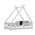 Benlemi Lit cabane Enfant TAHUKA 120 x 180 Gris Clair