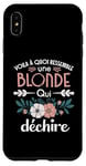 Coque pour iPhone XS Max Blonde qui déchire Humour idée Cadeau Femme Blondasse