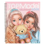 Depesche 13210 TOPModel Team Teddy-Livre de coloriage avec 40 Pages pour créer des Motifs de modèles et de Nounours, y Compris 1 Planche d'autocollants, Multicolore