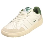 Gola Eagle Womens Off White Green Casual Trainers - 7 UK