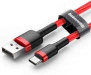 Baseus Cafule Cable - USB to USB-C Connect  Charge Cable 2 A, 2 m Red