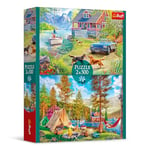 Trefl 2en1 : Détente Estivale-2 x 500 pièces-Lot de Deux Puzzles, DIY, Divertissement créatif, pour Adultes et Enfants à partir de 10 Ans, 37497, multicolur