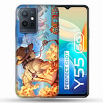 Coque pour Vivo Y55 5G Manga One Piece Ace Color