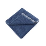 Heckett Lane Serviette de Bain, 60 % Viscose de Bambou, 40 % Coton, Bleu Jean, 60 x 110 cm, 2 pièces