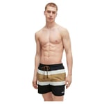 BOSS Mens Rico Fully lined swim shorts with colour-blocking