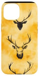 Coque pour iPhone 15 Aquarelle jaune ethnique cerf chasse camouflage