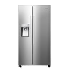 Hisense RS694N4ICF Freestanding American Side-by-Side Fridge Freezer - Total No Frost - Plumbed Water and Ice Dispenser - 562 liters - Stainless Steel - F Rated