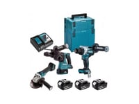 Makita Verktygssats 18V Dlx3157tj (Ddf486 + Dga506 + Dhr243) 3X5,0Ah 2X Makpac