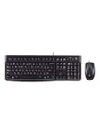 Logitech Desktop MK120 - sats med tangentbord och - Tastatur & Mus set - Schweizisk - Svart