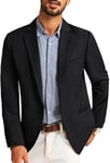 PJ PAUL JONES Blazer décontracté pour homme - Vestes de sport - Un bouton, Noir , XL