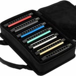 EASTTOP Diatonic Harmonica Set of 7 10Holes Blues Harp Mouth Organ Harmonica Set