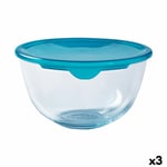 Round Lunch Box with Lid Pyrex Cook & Store Blue 2 L 22 x 22 x 11 cm Silicone