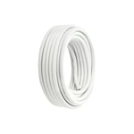 Tuyau tubulaire blanc 2 x 1 mm, 10 m, parfait pour l'arrosage et le nettoyage. Flexible et durable, facilite l'utilisation et le stockage. Sa couleur blanche permet une identification rapide et