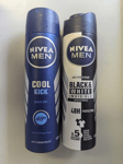 Nivea Men Anti-Perspirant  1x Cool Kick & 1x Black & White 150ml (2Pack)