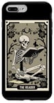 Coque pour iPhone 7 Plus/8 Plus The Reader Carte de tarot gothique sorcière squelette Halloween