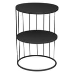 Table d'appoint Kobu Atmosphera ⌀ 36 cm noir