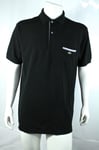 NEW LACOSTE MEN BLACK POLO SHIRT POCKET CLASSIC FIT  SHORT SLEEVE SIZE 6 / XL