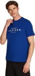 Tommy Hilfiger BIG RWB Hilfiger Tee MW0MW37448 T-Shirt S/S, Blue (Wedge Blue), XS Homme