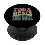 Yoga Heals The Soul Inspirational Wellness PopSockets PopGrip Adhésif