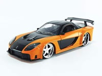 JADA TOYS, MAZDA RX-7 Orange and black Fast and Furious, 1/24, JAD30732