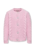 Koglola Ls O-Neck Cardigan Cp Knt Tops Knitwear Cardigans Pink Kids Only