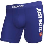 Nike Boxer Dri-FIT Just Do It 1-Pack - Blå/Hvit, størrelse Large