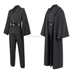 Mub- Obi wan Kenobi Premium Quality Cosplay Costume  black Jedi Robe from Star the Wars for Lightsaber Dueling Black M