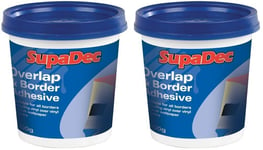 2x SupaDec Overlap and Border Wallpaper Repair Vinyl Adhesive Paste Glue - 500g