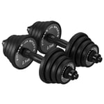 ZXQZ Small dumbbell Premium Cast Iron Adjustable Dumbbells, with Protective Sleeves,10/15/20/30kg,black Fitness dumbbell (Size : 7.5kg)