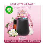 Air Wick Air Freshener Essential Mist Peony & Jasmine Unit + 1 x 20ml Refill