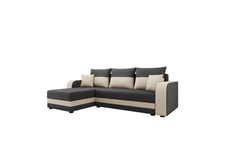 Hewlet Sofa med Divan 3-seter - Beige/Mørk grå sjeselong Mørkegrå,Beige