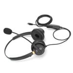 Binaural Headset Hands Free Telephone Headphone With Noise Canceling Mic And Hot