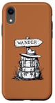 Coque pour iPhone XR Sac à dos vintage Adventure Nature Rétro Outdoor Voyage Lover