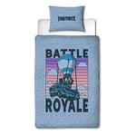 Character World Fortnite Parure de lit Officielle pour Enfant Motif Battle Royale réversible 2 côtés avec taie d'oreiller Assortie | Polycoton