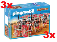 Playmobil figurines légionnaires romains 18 x soldats de l'armée 3 x set 5393...