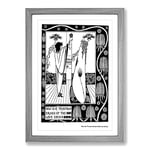 Big Box Art Sir Tristram Drank The Love Drink by Aubrey Beardsley Framed Wall Art Picture Print Ready to Hang, Oak A2 (62 x 45 cm)