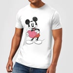 T-Shirt Homme Mickey Mouse Je t'Offre mon Cœur (Disney) - Blanc - 5XL - Blanc