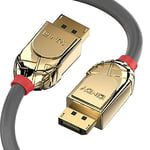 Lindy 0.5m DisplayPort 1.4 Cable, Gold Line