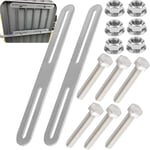 Kit de Support Boite Aux Lettres 360 x 24 mm Support pour Boîte au Lettre 2 Kits pour Fixer des Boîtes aux Lettres sur des Portails Ou des Clôtures(Argent, 360mm)