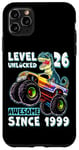 iPhone 11 Pro Max Level 26 Unlocked T Rex Monster Truck Dinosaur 26th Birthday Case