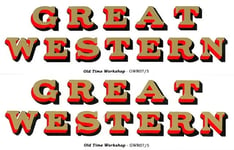 3.1/2" Great Western letters (unit = Pair)