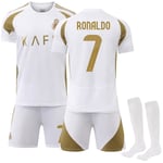 Al-Nassr FC Borta Fotbollskläder för Barn 2024-2025 Nr.7 Ronaldo adult S