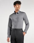 Kut for You Men's Slim Fit Long Sleeve Dress Shirt | Color: Grey | Size: XL | Material: Cotton | for Men & Boys | Lightweight | Button-Down Collar | Classic Fit