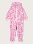 Monsoon Girls Fairy Print Fleece All in One - Pink, Pink, Size 9-10 Years