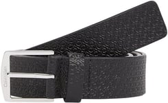 Calvin Klein Ceinture Homme Casual Mono Motif à Monogrammes, Noir (Ck Black Nano Mono), 125 cm