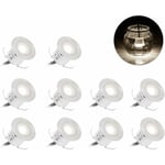 AIDUCHO Kit D'éclairage De Pont À Led Encastré / 10 Pièces / Chauffage Basse Pression 12v / Lampadaire Led Ip67 Étanche Blanc Naturel Φ22 Mm Adapté