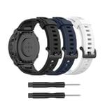 (3-Pack) Replacement Straps Compatible with Amazfit T-Rex Strap, Tencloud Soft Silicone Sport Wristband for Amazfit T-Rex Smartwatch (Black+Blue+White)